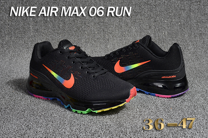 Women Nike Air Max06 Run Black Red Colorful Shoes